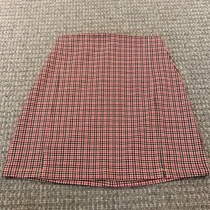 Pink plaid brandy Melville skirt